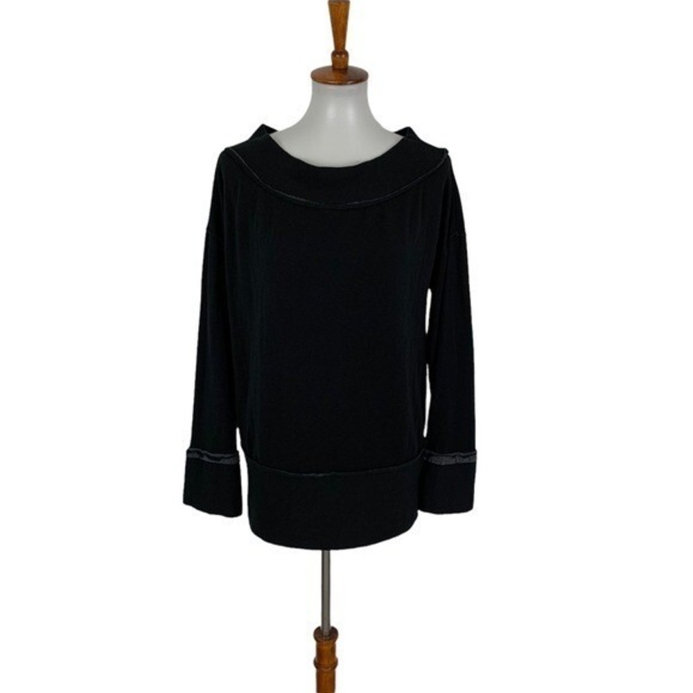 Stateside‎ Pullover Sweater Medium Black Minimalist Cozy Loungewear